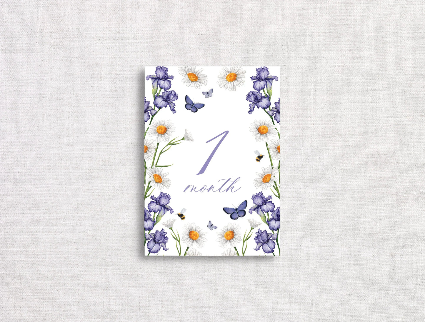 Floral Monthly Milestone Cards | Printed Set