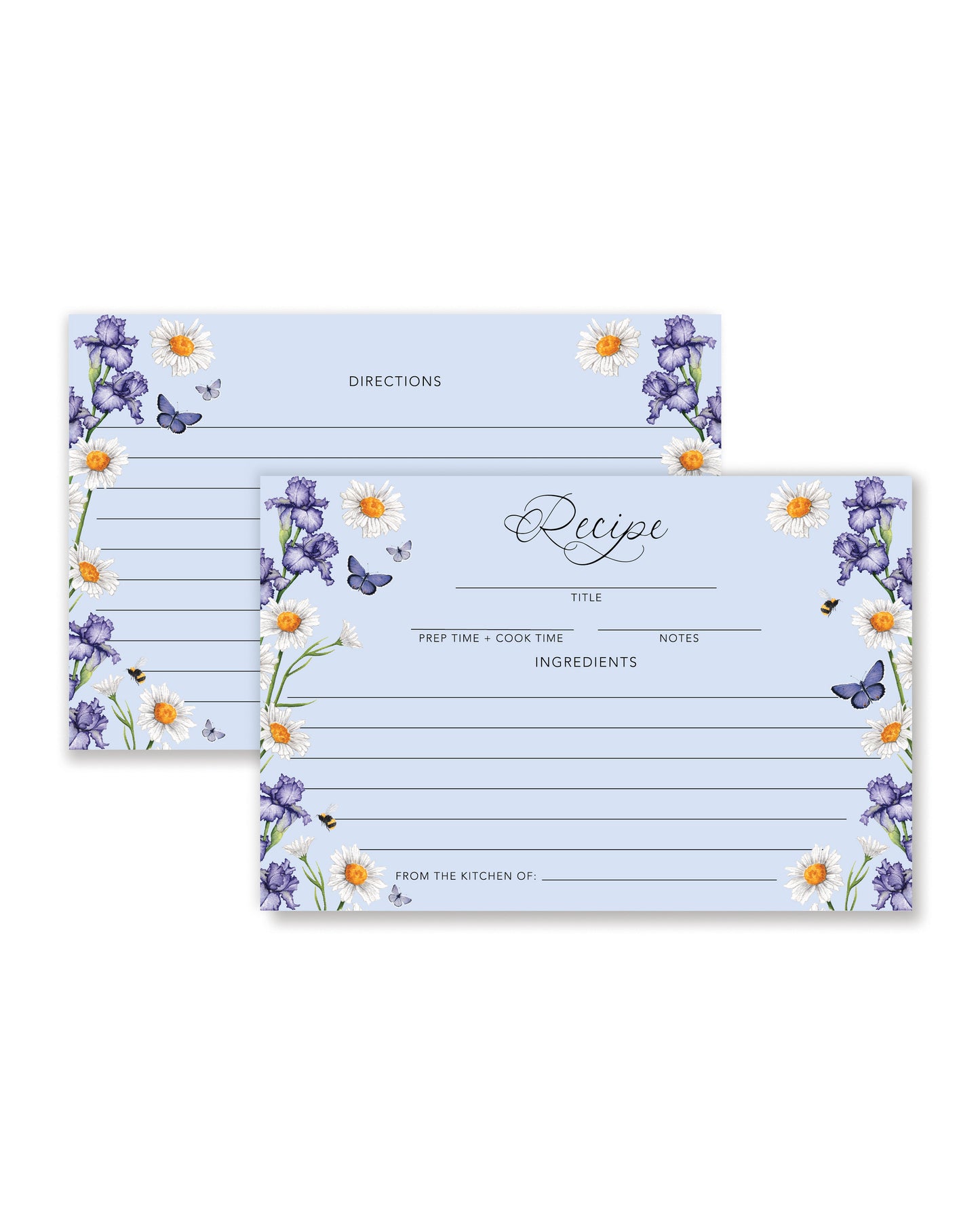 Floral Recipe Cards