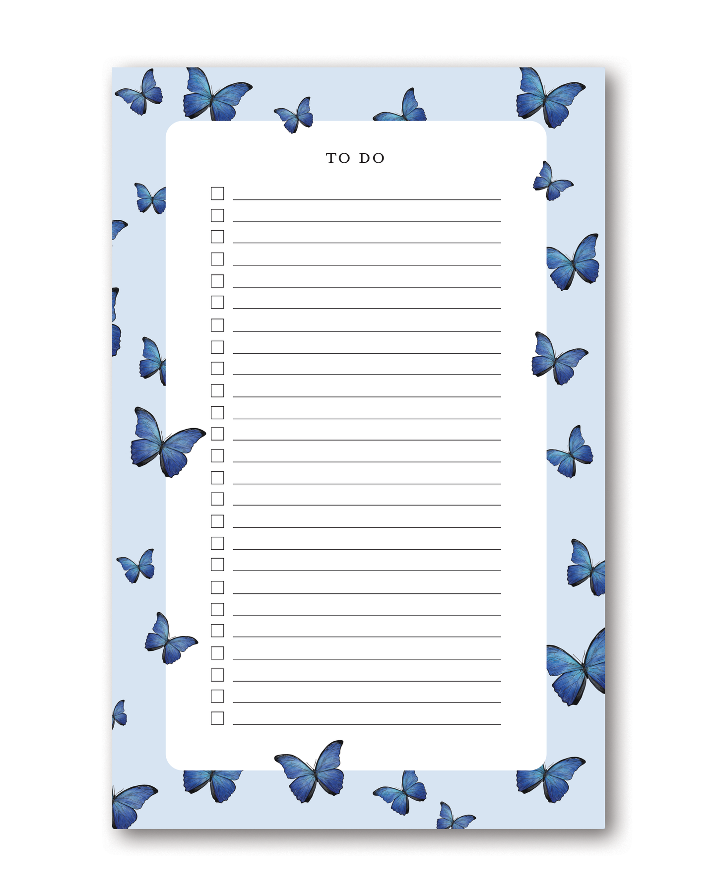 Blue Morpho To Do Notepad