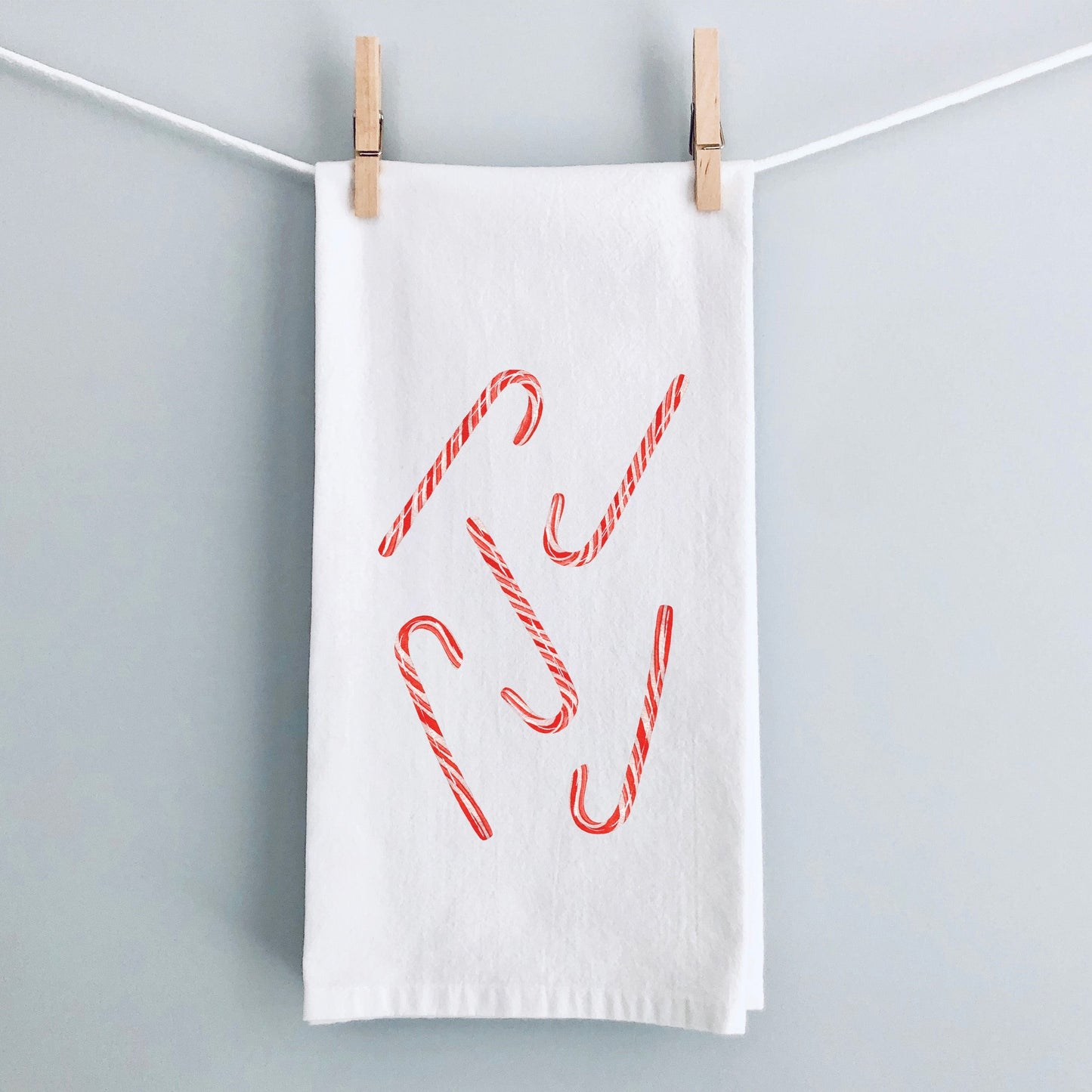 Candy Cane Tea Towel