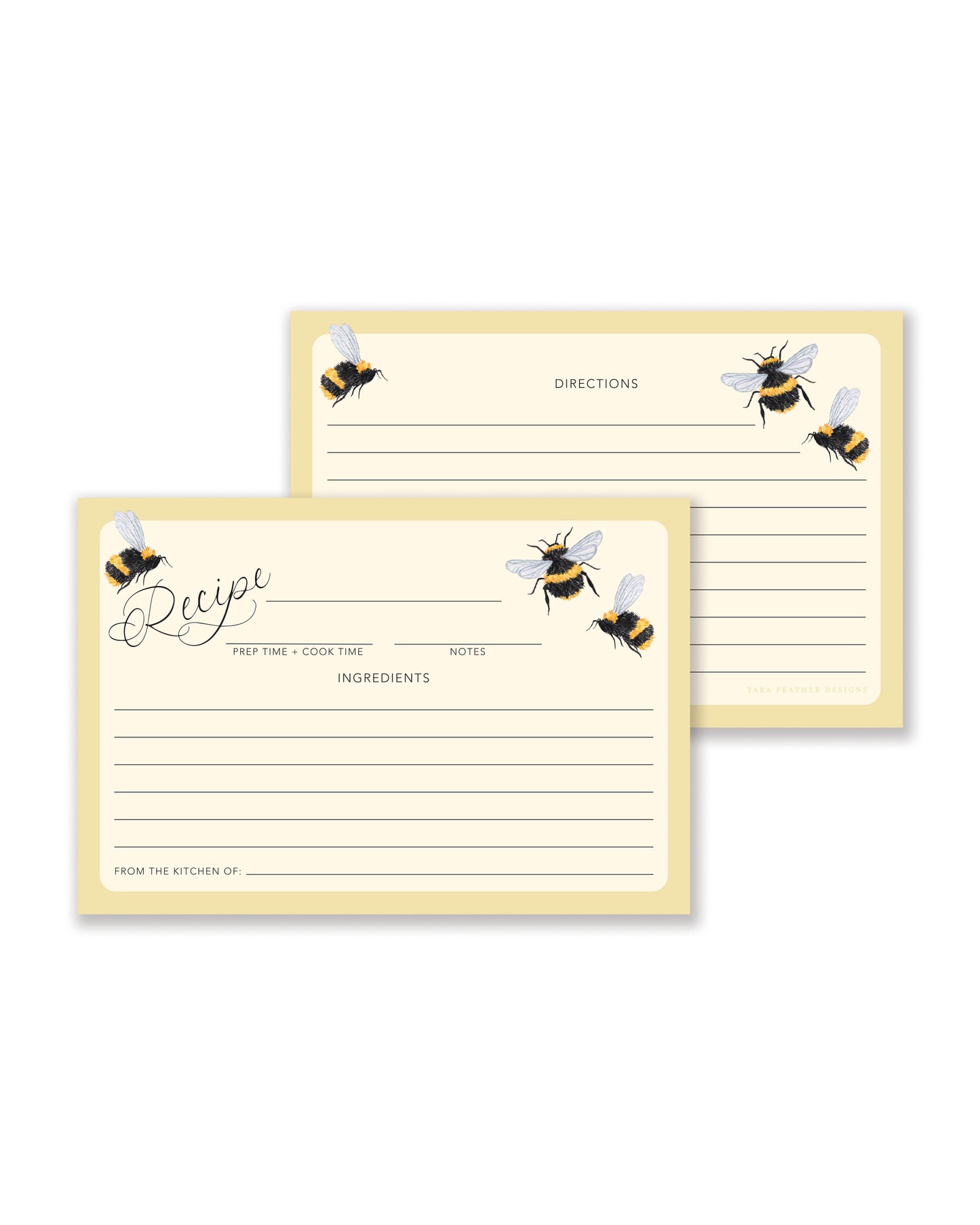Bumblebee Recipe Cards