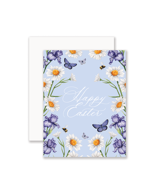 Floral Happy Easter Greeting Card