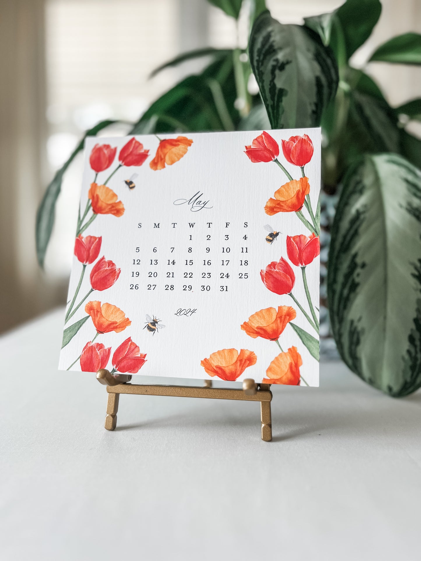 2024 Botanical Desktop Calendar