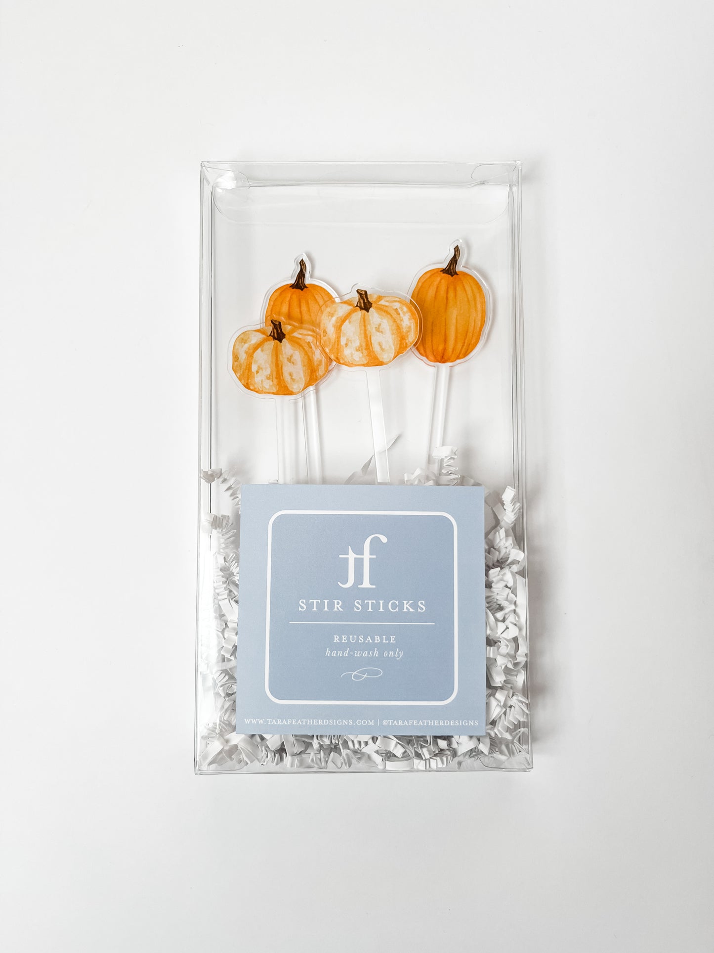 Pumpkin Acrylic Stir Sticks