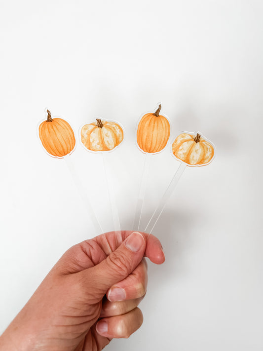 Pumpkin Acrylic Stir Sticks