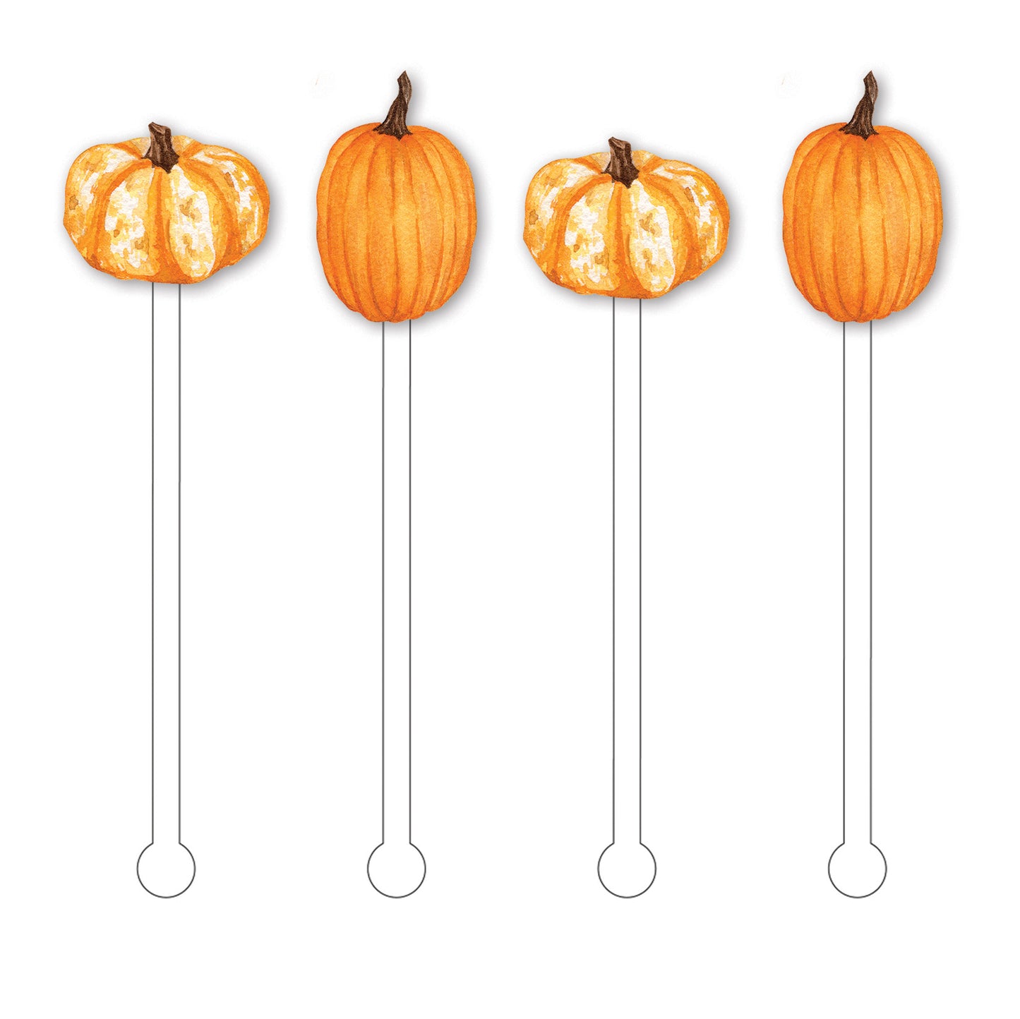 Pumpkin Acrylic Stir Sticks